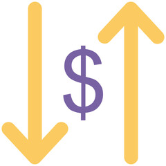 Dollar Valuation Bold Vector Icon

