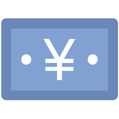 Fototapeta premium Yen Note Bold Vector Icon