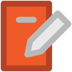 Writing Pad Bold Vector Icon

