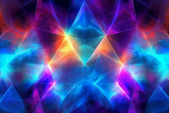 abstract glowing prism background © RJ.RJ. Wave