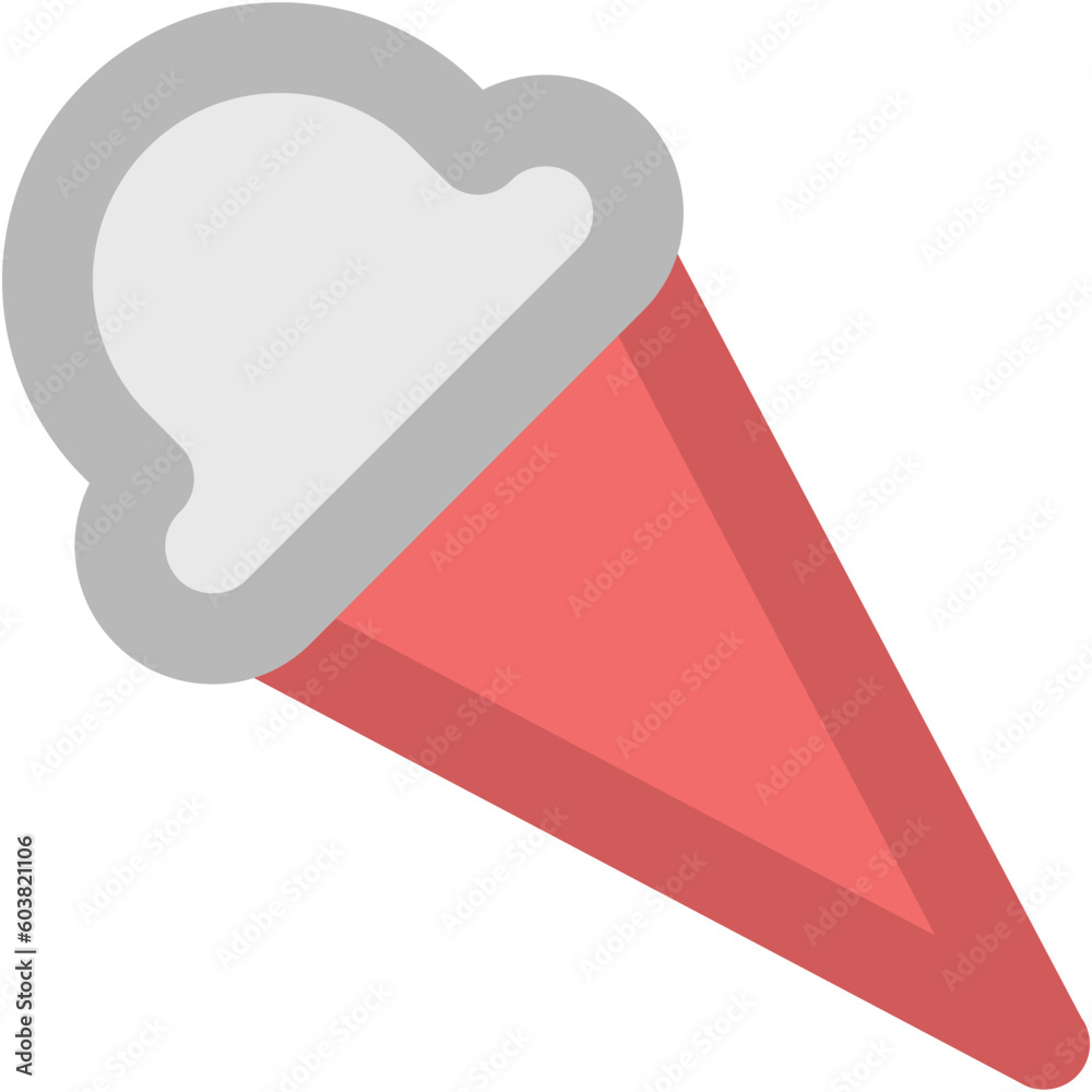 Poster Ice Cone Bold Vector Icon

