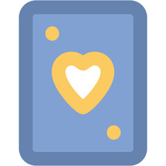 Heart Card Bold Vector Icon

