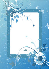 Grunge paint flower background element for design illustration