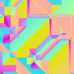 Pastel Retro Geometric Background