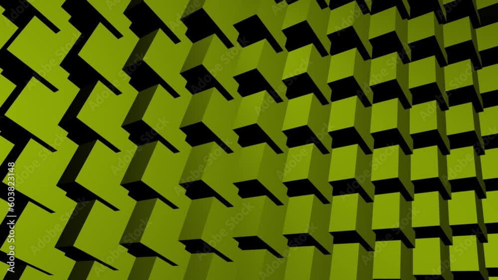 Poster abstract 3d cubic splash screen or video background for intro. animation rendering.