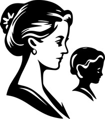 Mother - Minimalist and Flat Logo - Vector illustration
