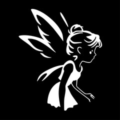 Fairy | Minimalist and Simple Silhouette - Vector illustration