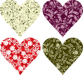 Valentine backgrounds, hearts, vector illustration