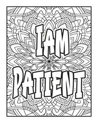 An Inspirational word Coloring page for Positive Thinking and Self-Motivation. Coloring page