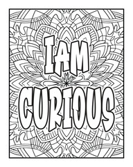 An Inspirational word Coloring page for Positive Thinking and Self-Motivation.