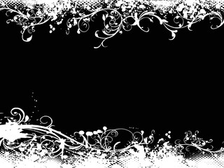 Grunge black background, vector illustration