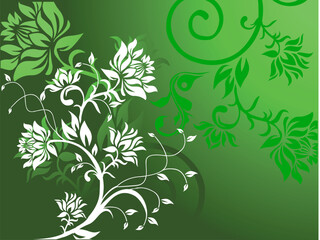 Fototapeta premium Abstract illustration background of floral vector design