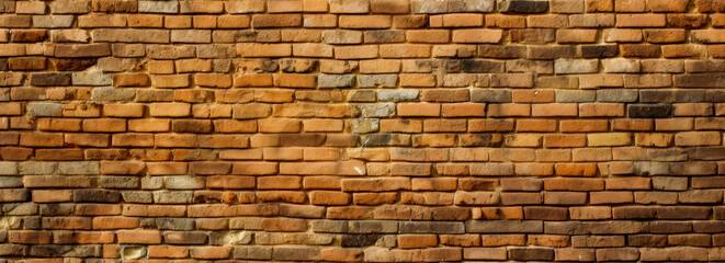 Fototapeta premium Old brick wall texture with plaster wallpaper, abandoned vintage brick wall. Generative Ai Illustration. 