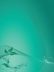 Fototapeta na wymiar Vector illustration of floral grunge on green background