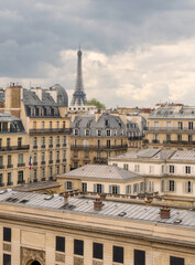 Beautiful view of Paris with their traditional buildings and Tour Eiffel