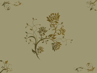 This is Vector illustration of olive floral background