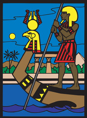 Illustration of Egyptian Silouette - Vector