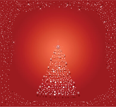Abstract vector of a christmas tree
