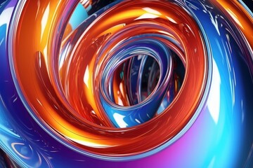 3D Abstract colorful high technology background. Generative AI