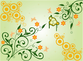 Obraz na płótnie Canvas Floral Background - vector illustration