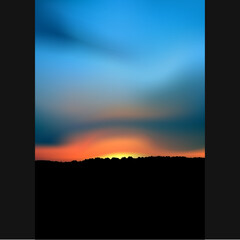 Sunset 07 - Coloured vector illustration
