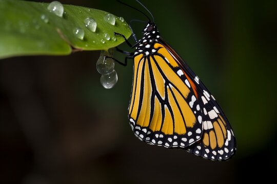 illustration, monarch butterflies, generative ai