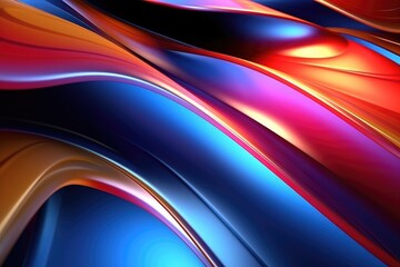 3D Abstract colorful high technology background. Generative AI