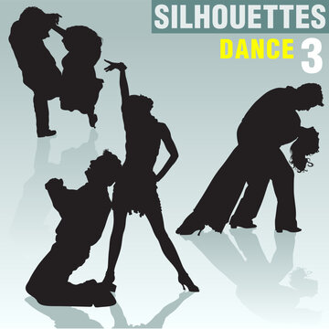 Silhouettes Dance 03  - High detailed vector illustration.