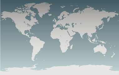 Fototapeta premium Accurate map of the world. Includes Antarctica. Maps to a sphere to make an accurate globe.