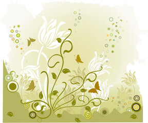 Fototapeta na wymiar Floral Background - vector illustration