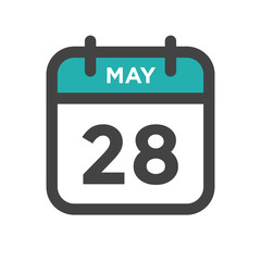 May 28 Calendar Day or Calender Date for Deadlines or Appointment