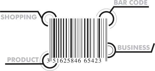 Bar code graphic with signs