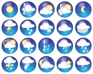 Set of different weather icons