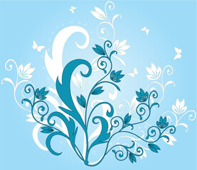 Fototapeta na wymiar Abstract floral design background art vector illustration