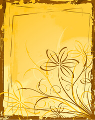 Fototapeta na wymiar Grunge paint flower background, element for design, vector illustration