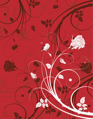Abstract floral background, element for design, vector illustration