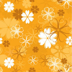 Retro floral pattern, seamless, vector illustration