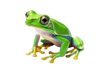 green tree frog isolated on transparent background Generative AI