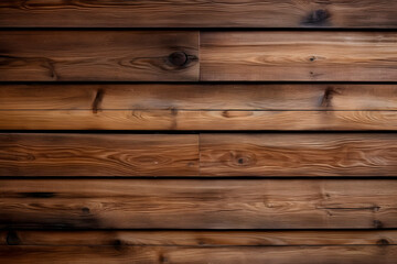 Fototapeta premium Horizontal brown wooden planks background. Wooden texture. Brown wood wall. Wood planks Wallpaper. Generative AI