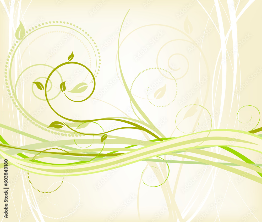 Wall mural Floral  background - vector