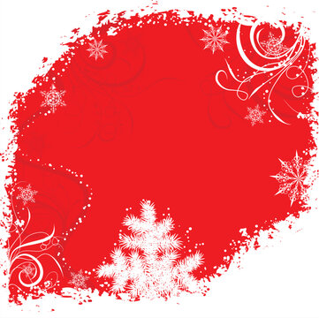 Grunge christmas tree background, vector illustration
