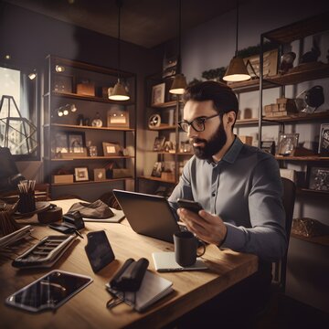 Modern Business Mastery: Entrepreneurial Success Through Remote Management with Electronic Devices, Cloud Software & Digital Payments Generative AI