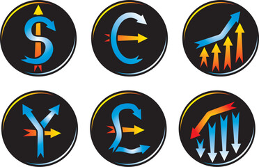 Vector art in EPS format. The different graphics are all on separate layers so they can easily be moved or edited individually. The document is set up at A4 size, but can be scaled to any size without
