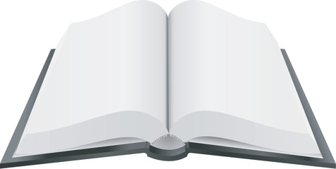 A Vector illustration of an open book with blank pages