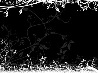 This is vector illustration background of abstract grunge floral