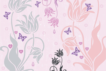 Floral Background - vector illustration