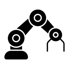 Robotic Arm Glyph Icon