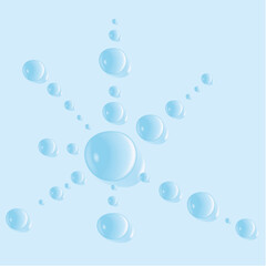 Water Drop 03 - Blue drops as vector illustration.