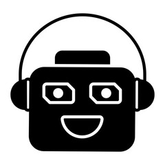 Robotic Service Glyph Icon