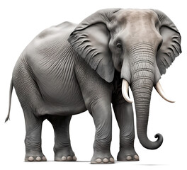 elephant, isolated background. Generative Ai